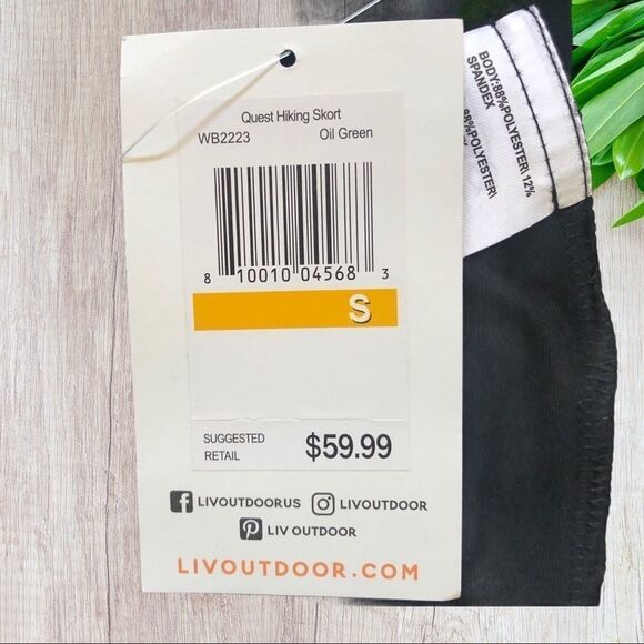 NWT Life Integrity Earth Hiking Skort, Size Small - Picture 10 of 12